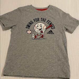 Adidas Kids Gray Swing Graphic Tee